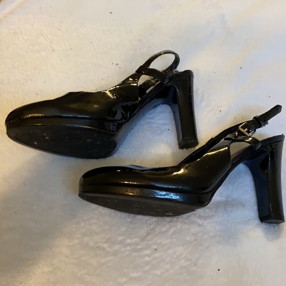 RALPH LAUREN SLINGBACK PATTEN LEATHER SHOES - Picture 2 of 6